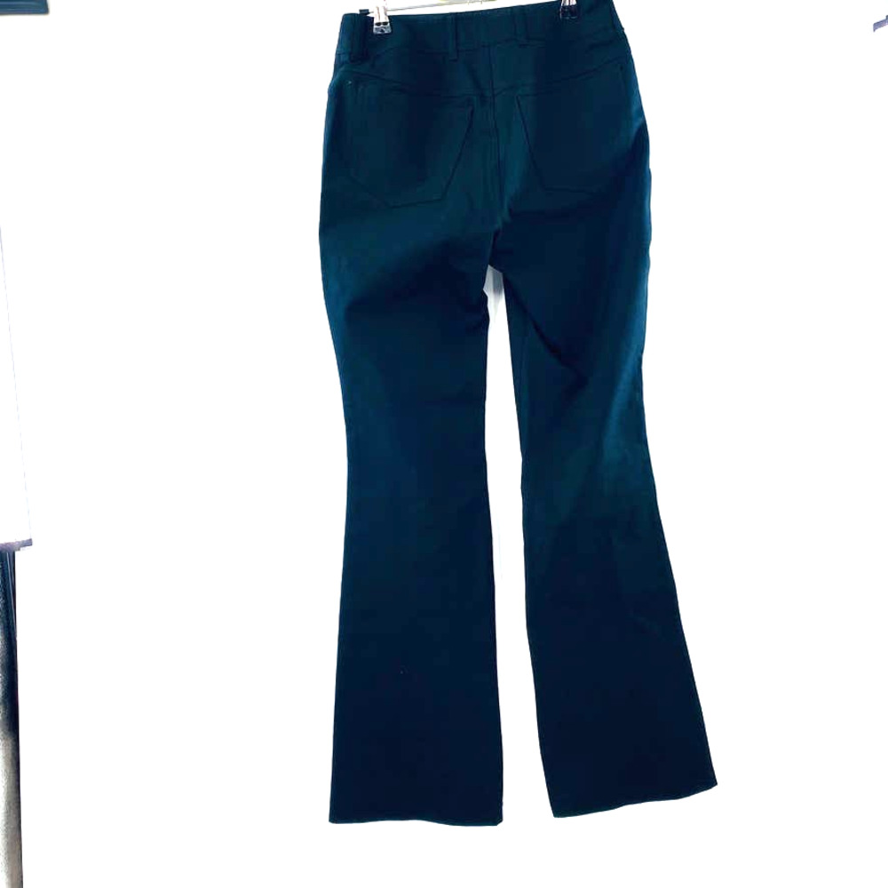 Escada Solid Black Bootcut Wide Flare Leg Twill Pant Size 34 XS - Picture 4 of 9